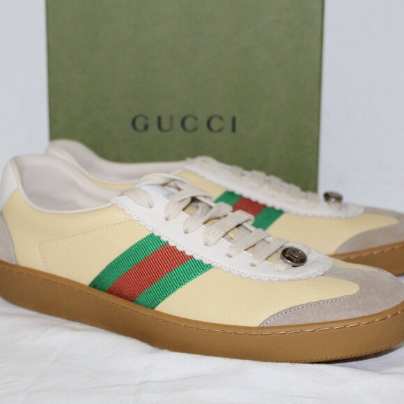 Gucci Shoes - NWB Gucci GG Supreme Low Sneaker Sneakers Web Flats Web G74 Lace Up 41 624484